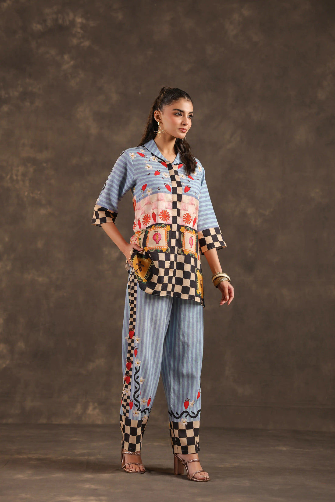 Powder Blue Linen Co-ord Set