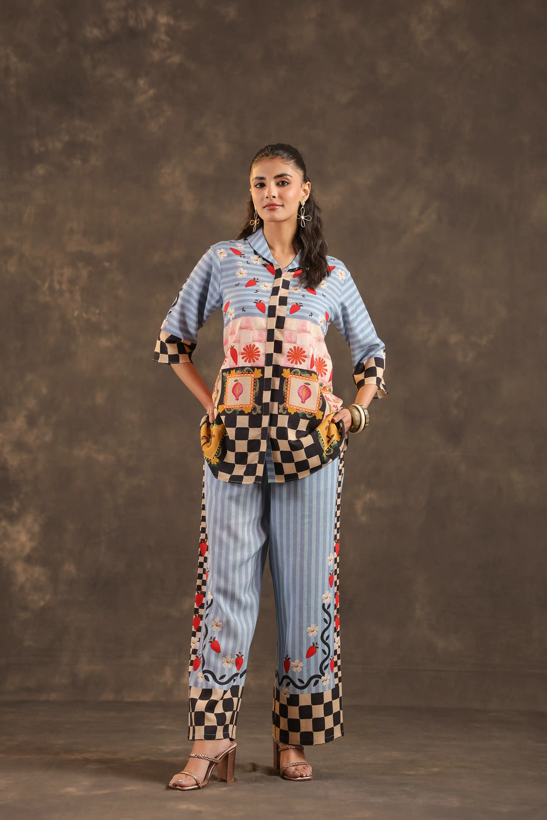 Powder Blue Linen Co-ord Set