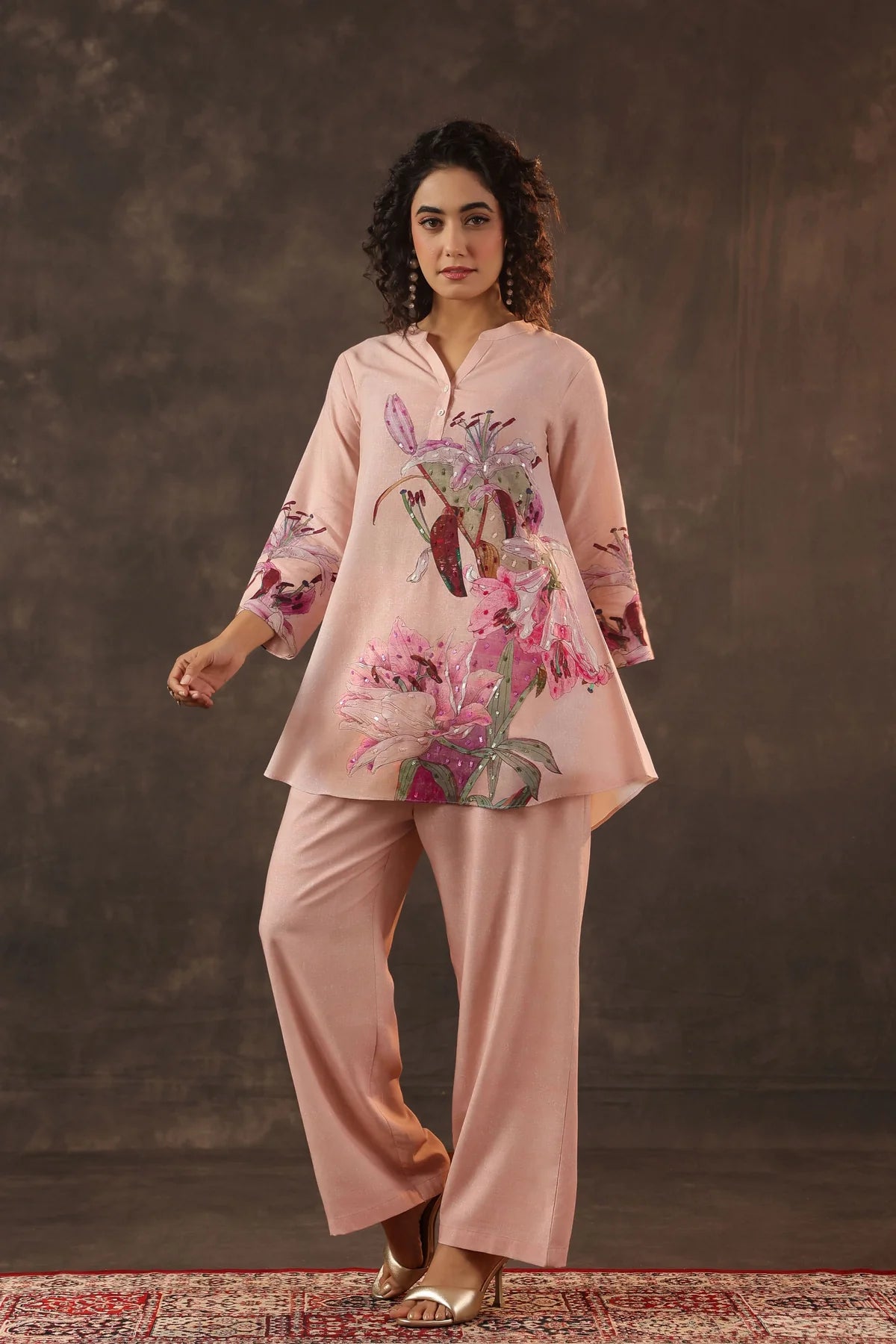 Petal Pink Linen Co-ord Set