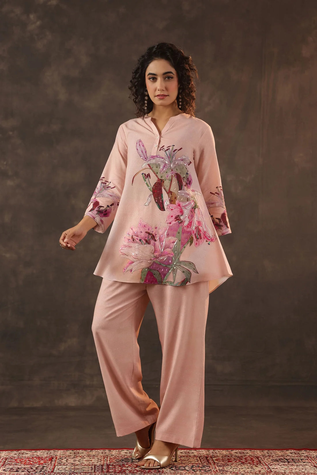 Petal Pink Linen Co-ord Set