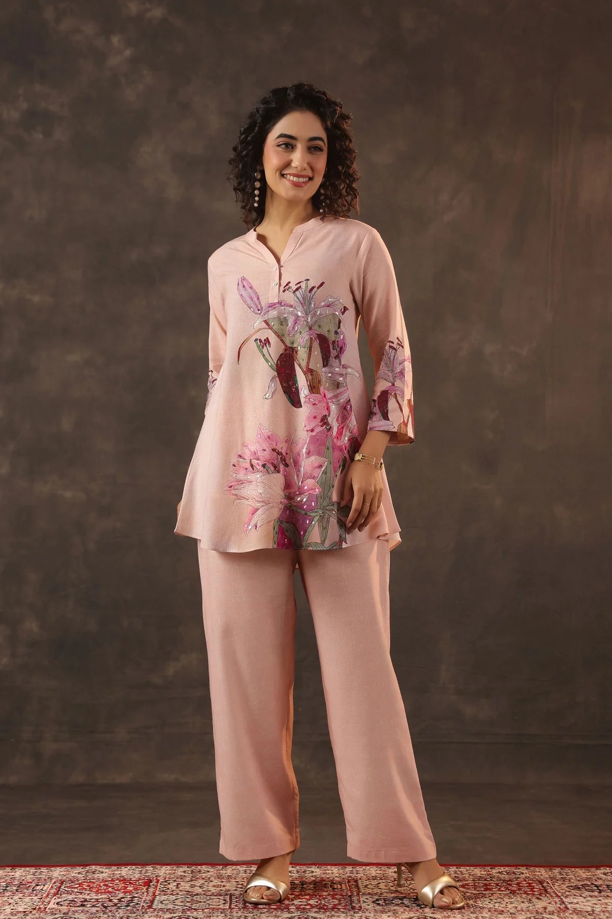 Petal Pink Linen Co-ord Set