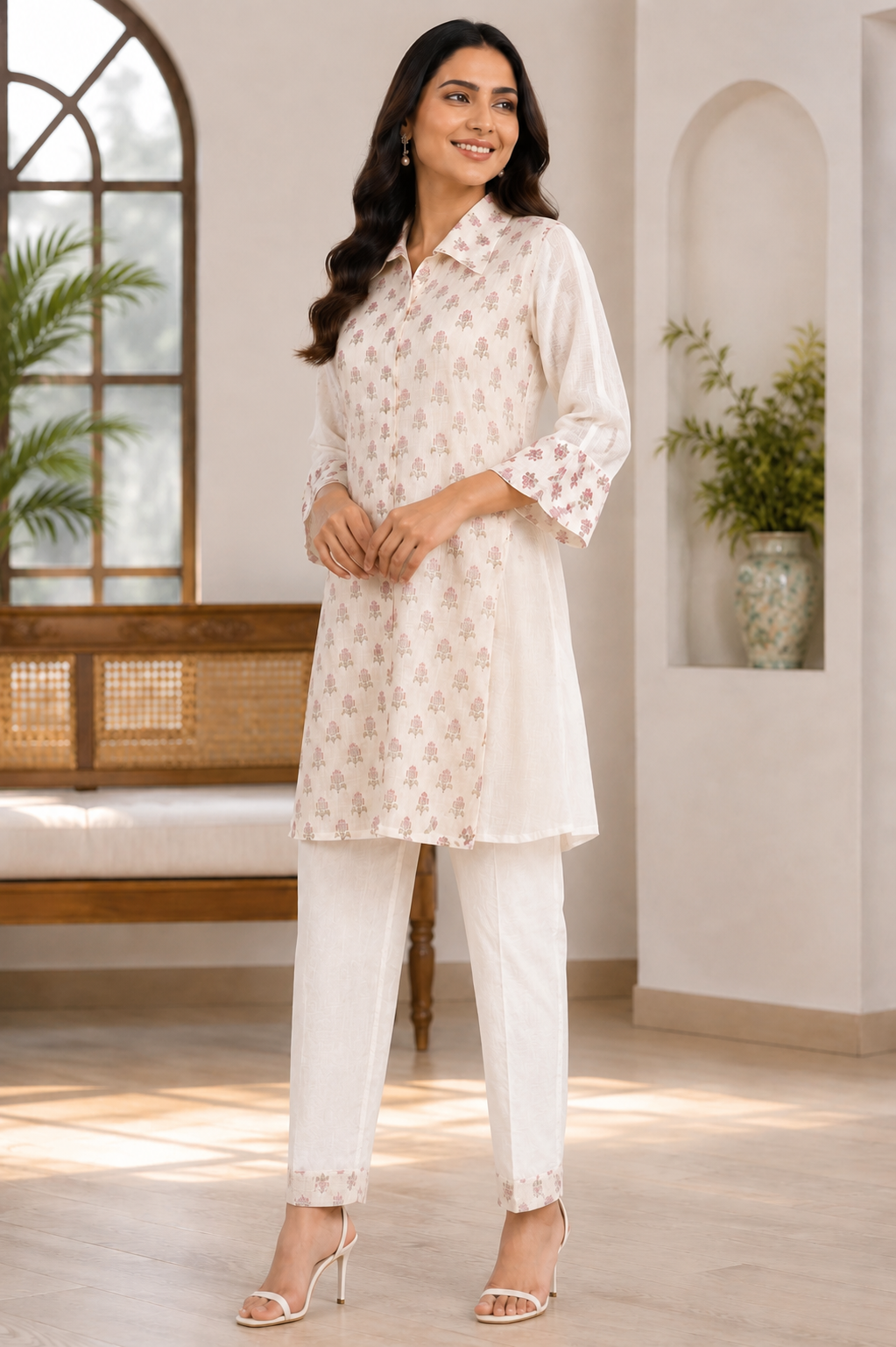 Blush Petal Kota Doriya Coord Set