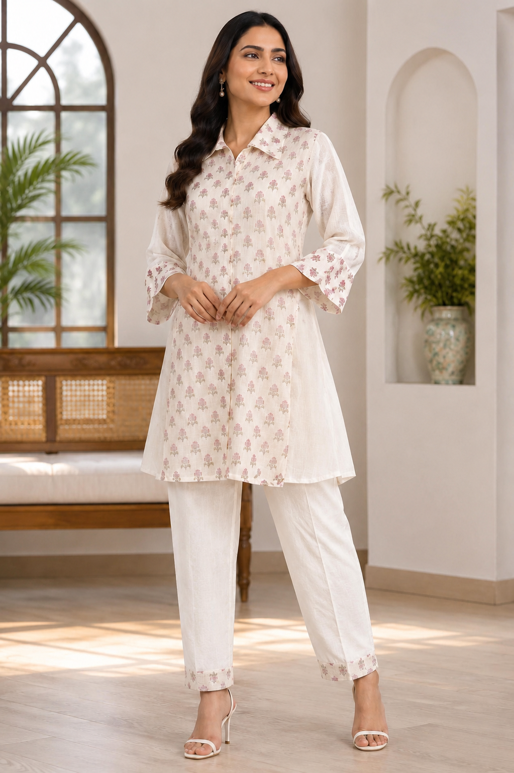 Blush Petal Kota Doriya Coord Set