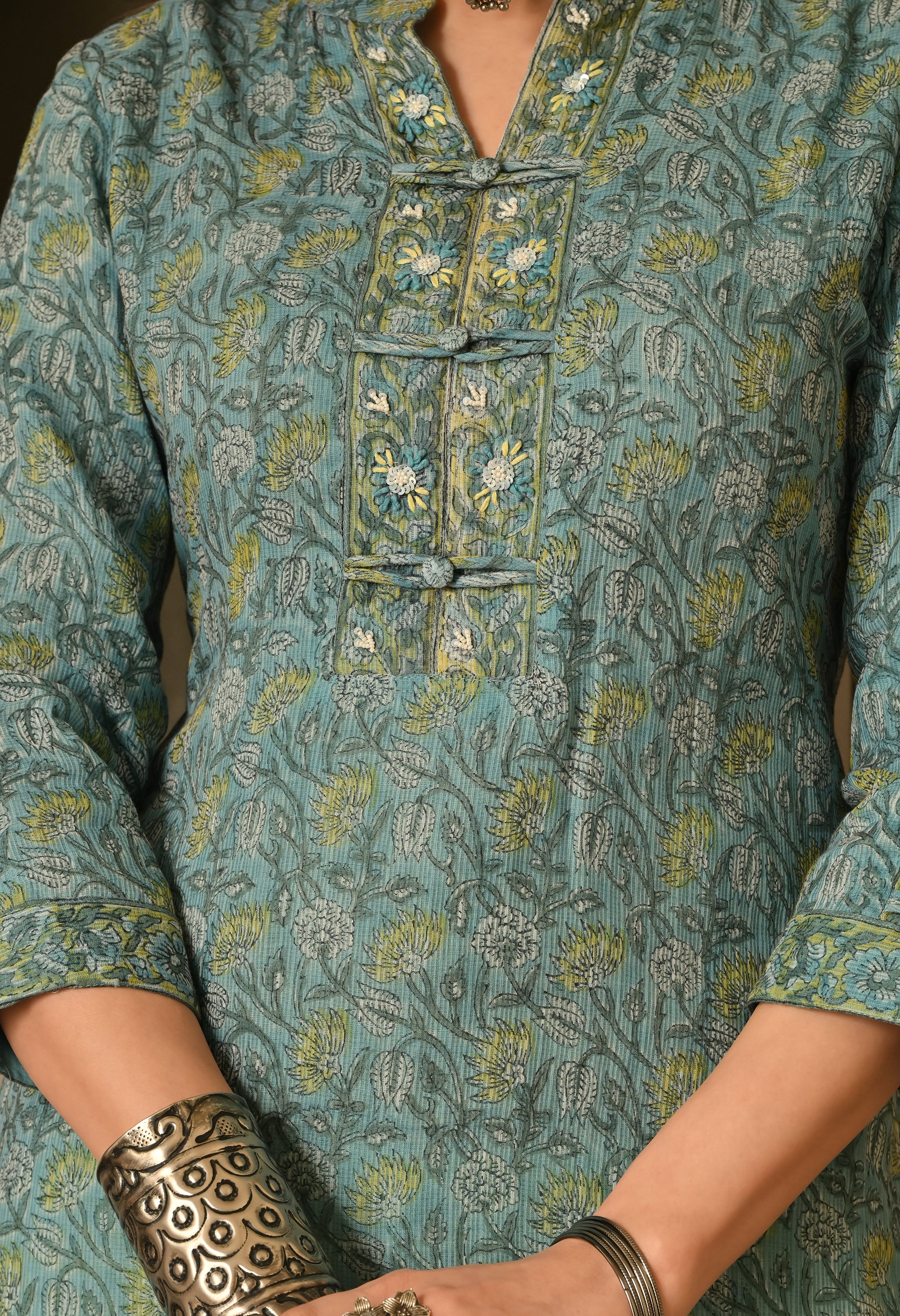 NOOR HAND BLOCK PRINT KOTA DORIA SUIT SET