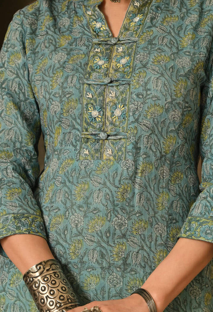NOOR HAND BLOCK PRINT KOTA DORIA SUIT SET